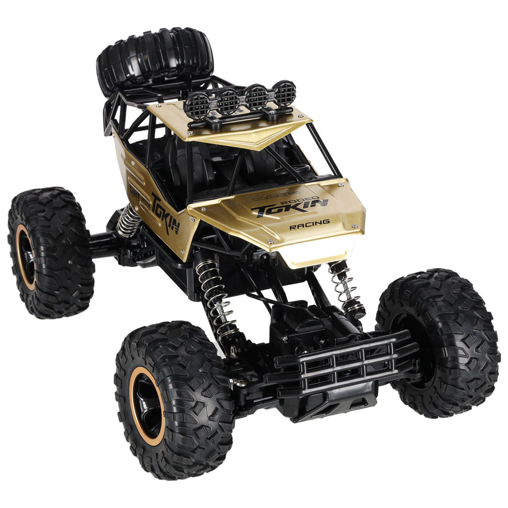 Tālvadības auto Rock Crawler 4×4, metāla, 1:12, zelta | EcoToys