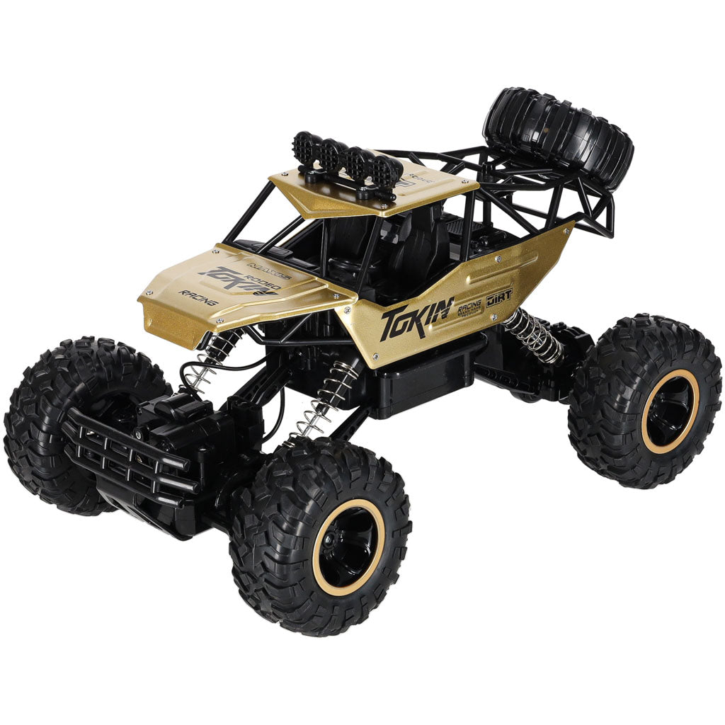 Tālvadības auto Rock Crawler 4×4, metāla, 1:12, zelta | EcoToys
