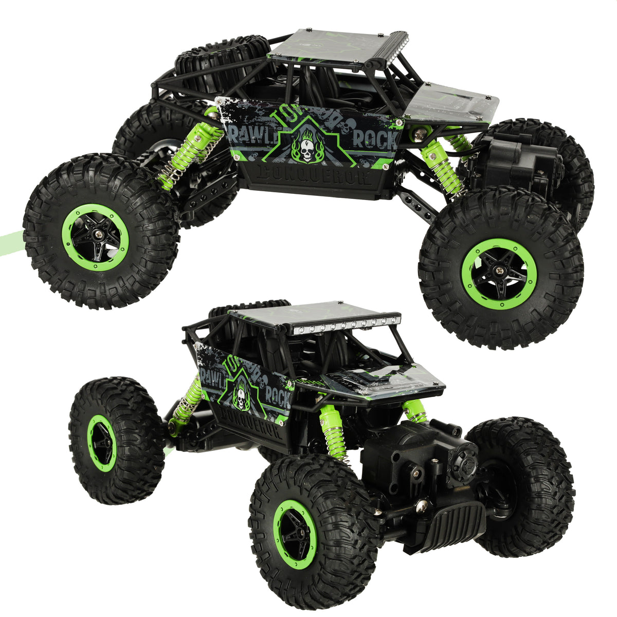 Tālvadības auto Rock Crawler 4×4, 1:18, 2,4 GHz, zaļš | EcoToys