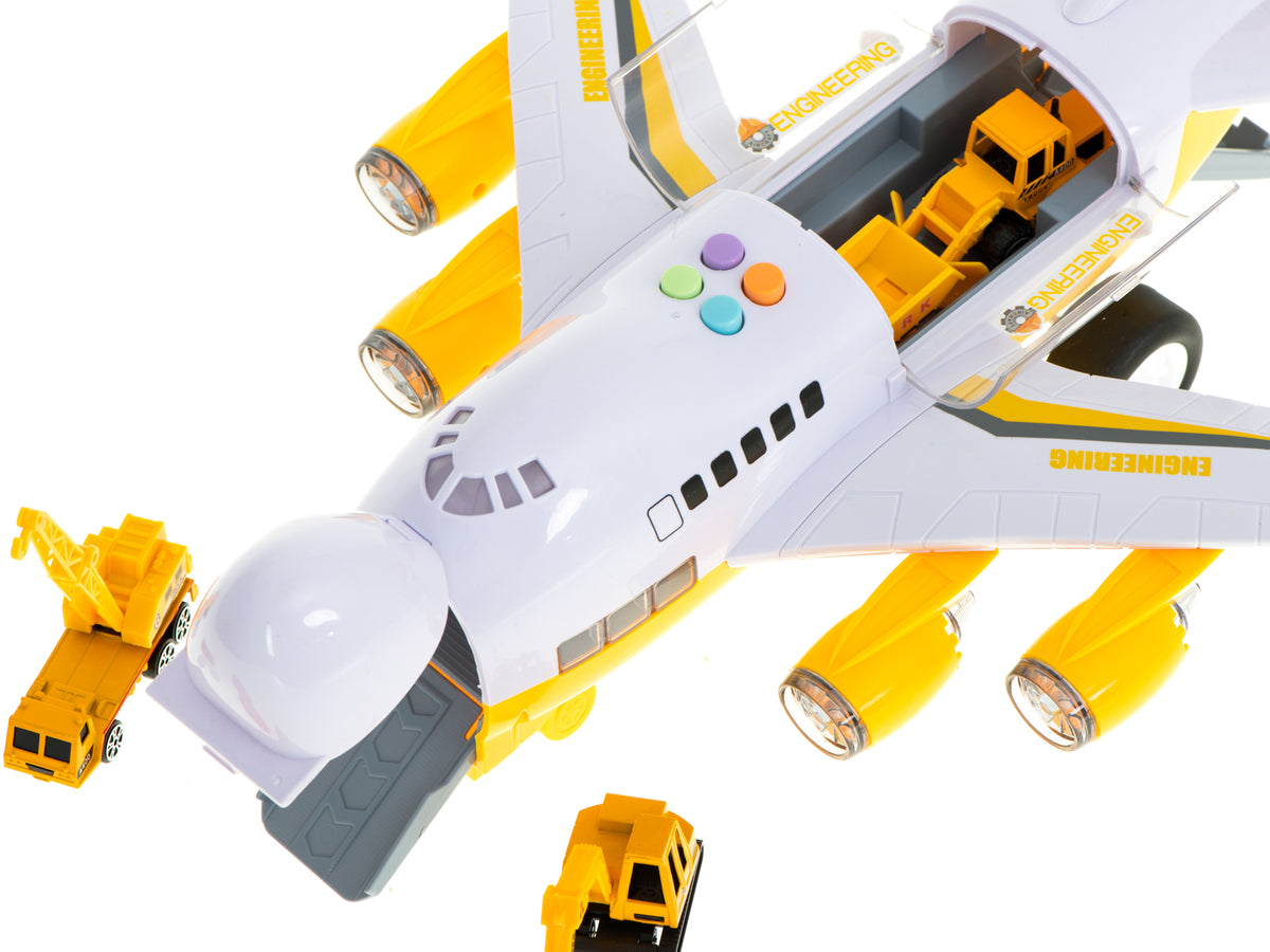 Transporta lidmašīna ar 6 celtniecības mašīnām | EcoToys