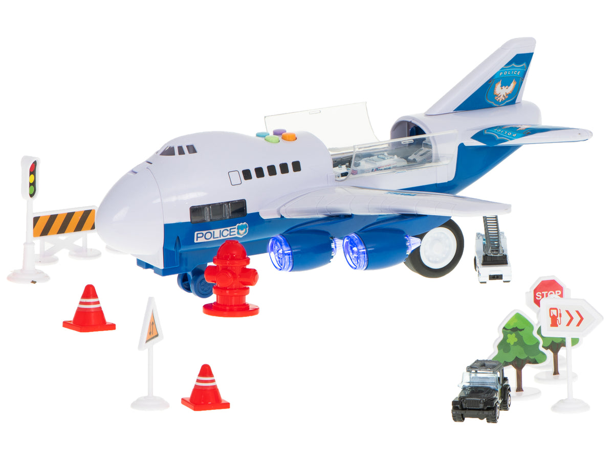 Transporta lidmašīna ar 6 policijas automašīnām | EcoToys