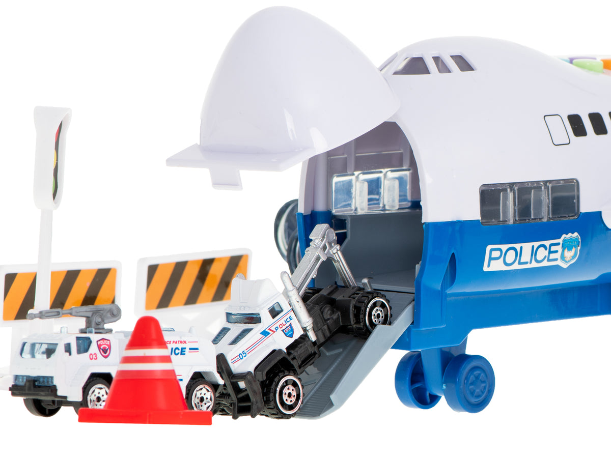 Transporta lidmašīna ar 6 policijas automašīnām | EcoToys