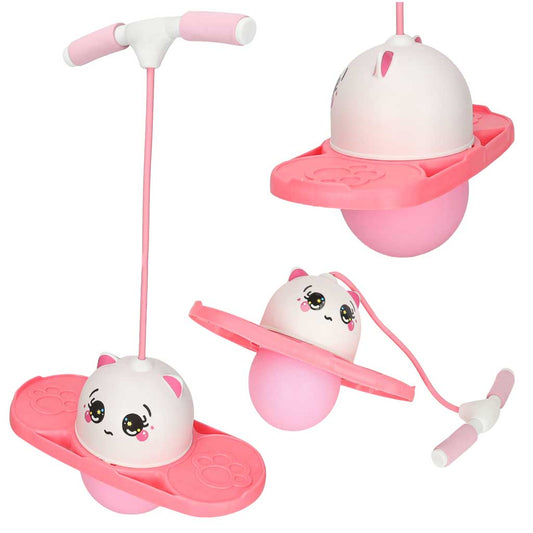 Pogo līdzsvara lēkšanas rīks bērniem, balts un rozā | EcoToys