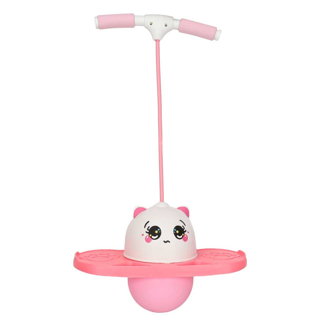 Pogo līdzsvara lēkšanas rīks bērniem, balts un rozā | EcoToys