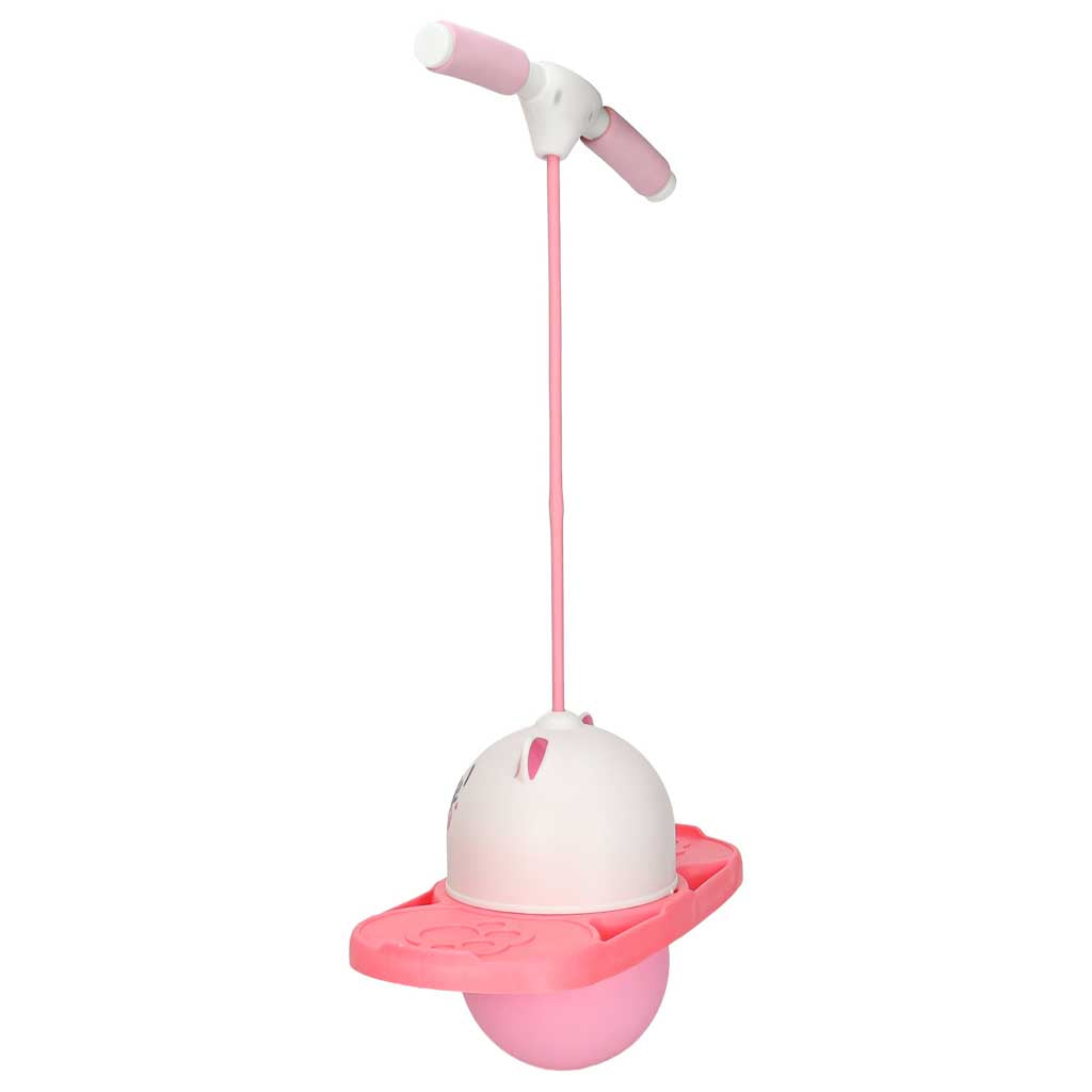 Pogo līdzsvara lēkšanas rīks bērniem, balts un rozā | EcoToys