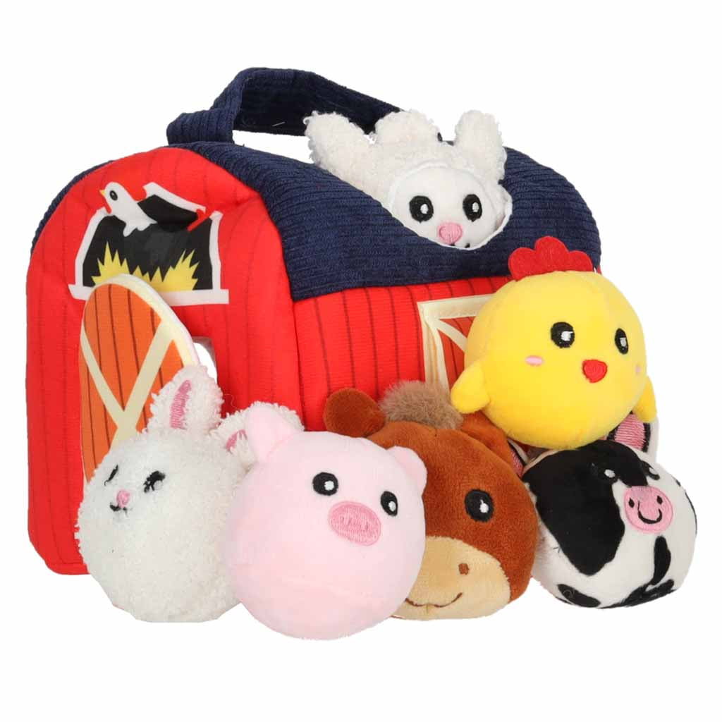 Plīša sensorā mājiņa ar dzīvniekiem – izglītojoša rotaļlieta | EcoToys