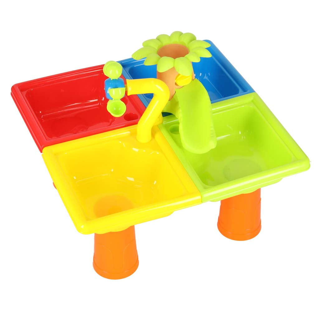 Ūdens galds četras daļas smilšu kaste lāpsta laistīšanas kanna taburete | EcoToys