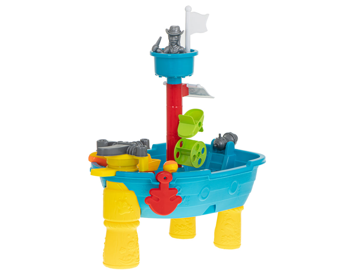 Smilšu un ūdens galds “Pirātu kuģis” ar piederumiem, 25 el. | EcoToys