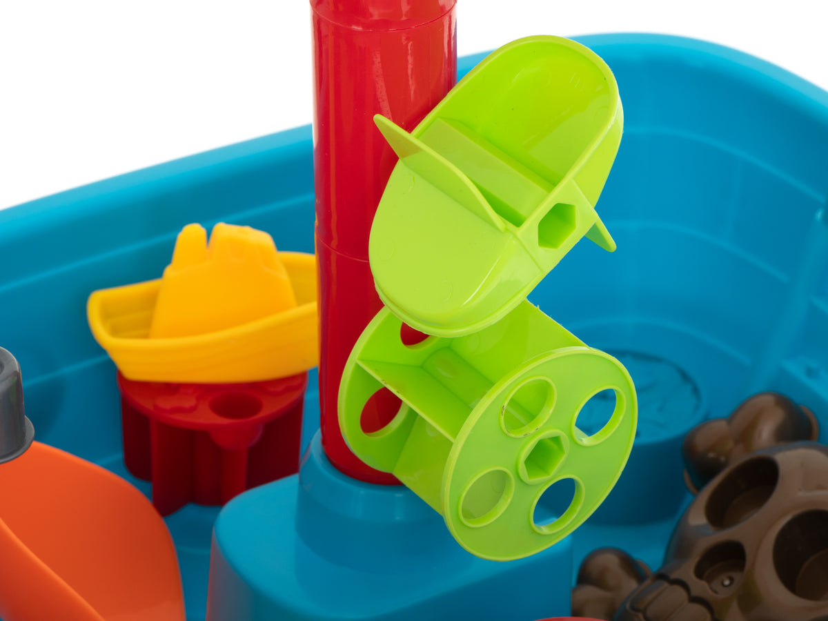 Smilšu un ūdens galds “Pirātu kuģis” ar piederumiem, 25 el. | EcoToys