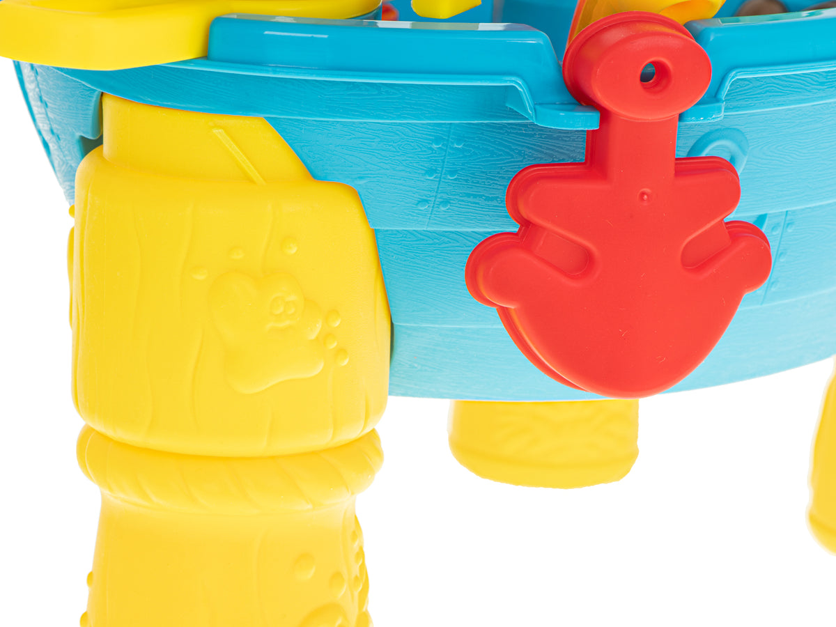 Smilšu un ūdens galds “Pirātu kuģis” ar piederumiem, 25 el. | EcoToys