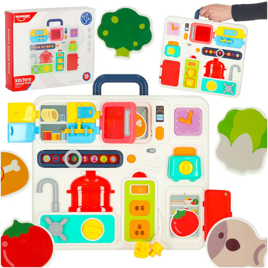 Sensoro manipulāciju dēlis montessori virtuves pulkstenis gaismas skaņa | EcoToys