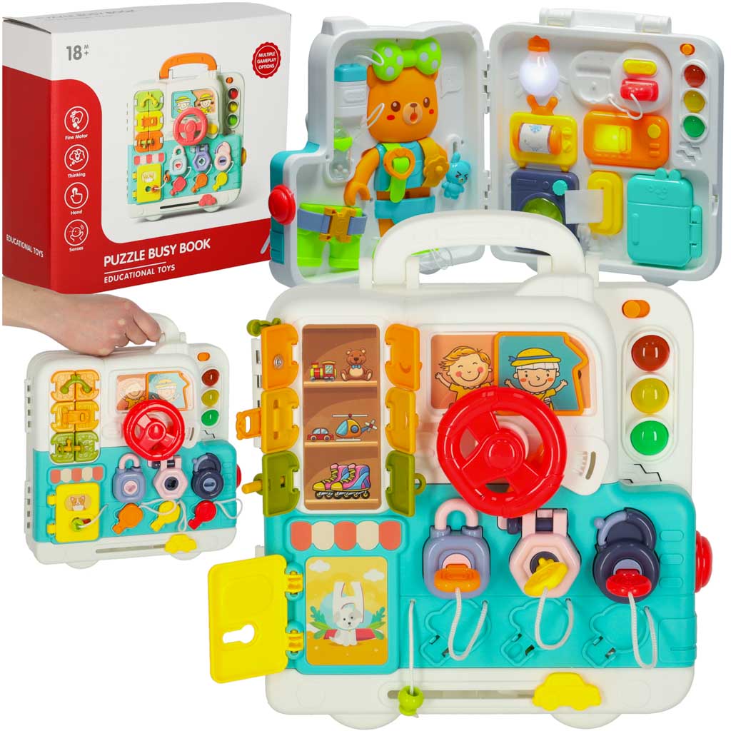 Montessori sensorā tāfele “Lācītis” XXL ar gaismām un skaņām | EcoToys
