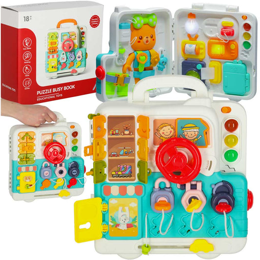 Montessori sensorā tāfele “Lācītis” XXL ar gaismām un skaņām | EcoToys