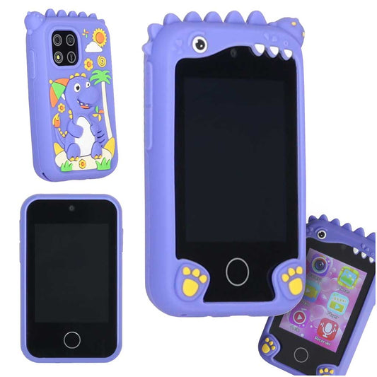 Viedtālrunis bērniem ar kameru un 8 GB atmiņas karti, zils dinozaurs | EcoToys