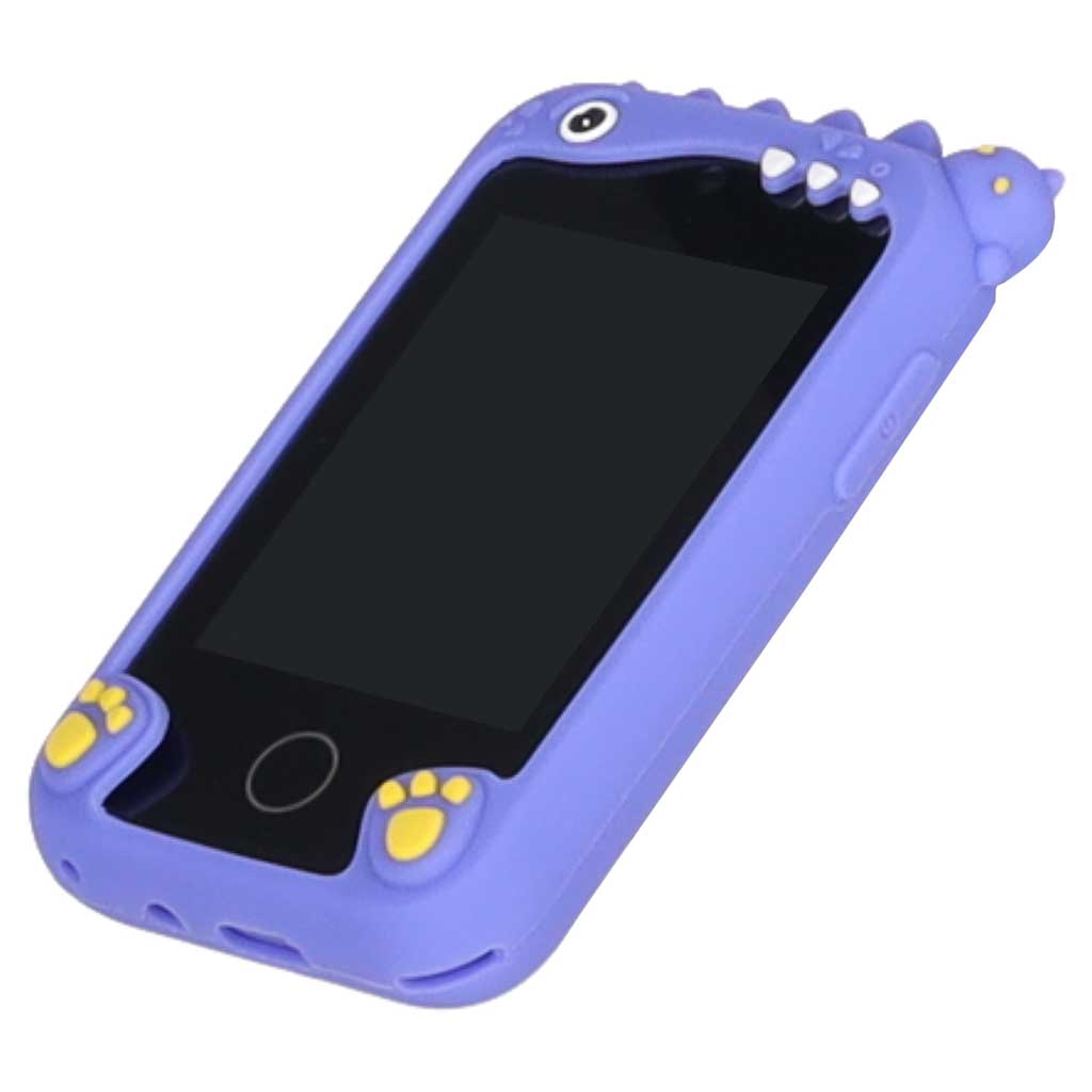 Viedtālrunis bērniem ar kameru un 8 GB atmiņas karti, zils dinozaurs | EcoToys