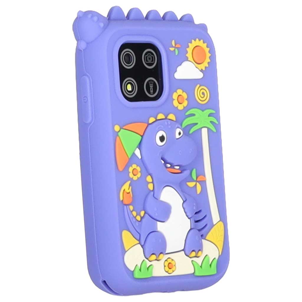 Viedtālrunis bērniem ar kameru un 8 GB atmiņas karti, zils dinozaurs | EcoToys