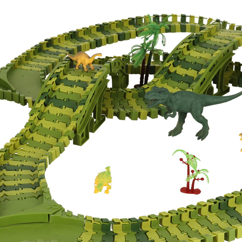 Sacīkšu trase dinozauri automašīnas 240 elementi | EcoToys