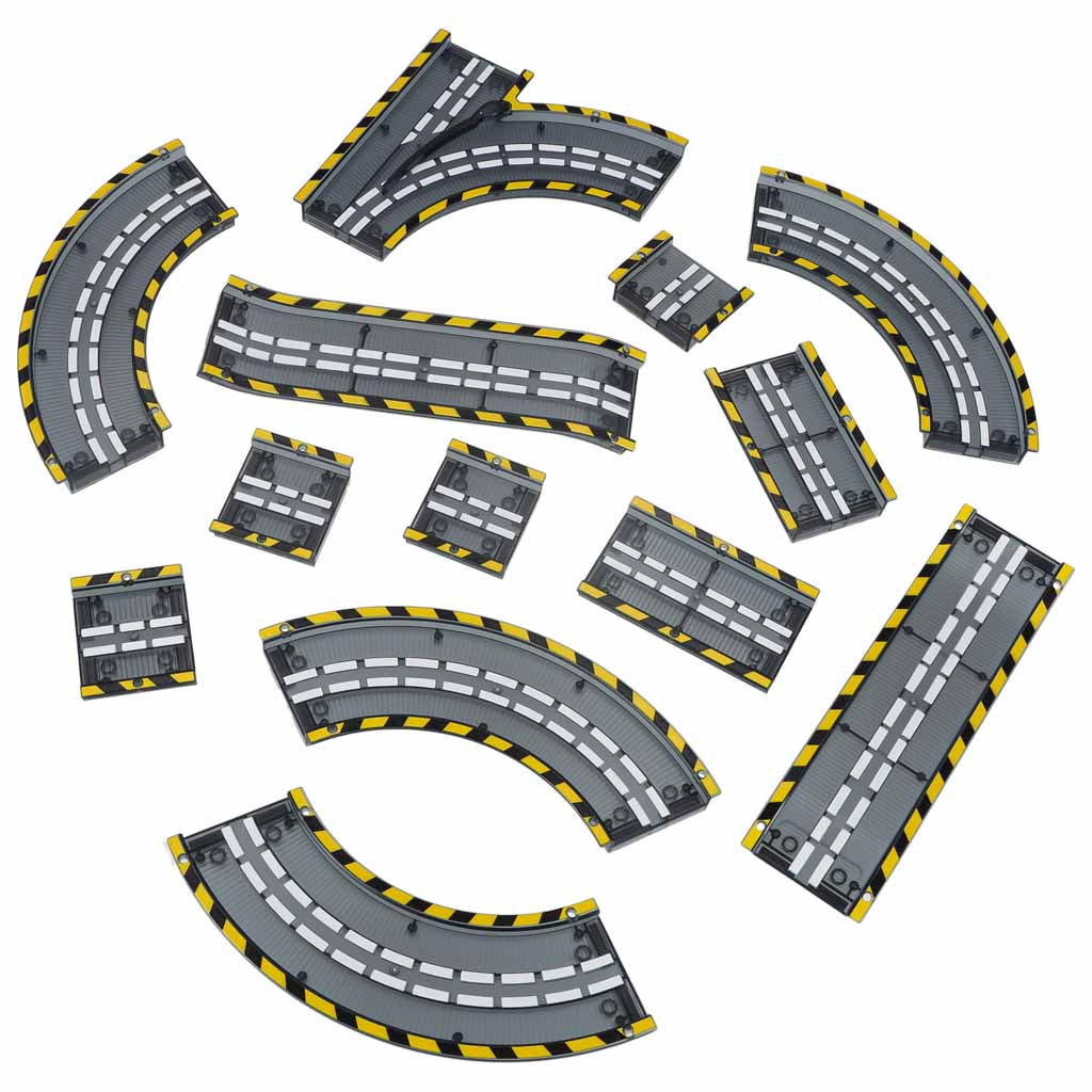 Magnētiskā autosacīkšu trase 1 gaismojošs transportlīdzeklis 153 elementi | EcoToys