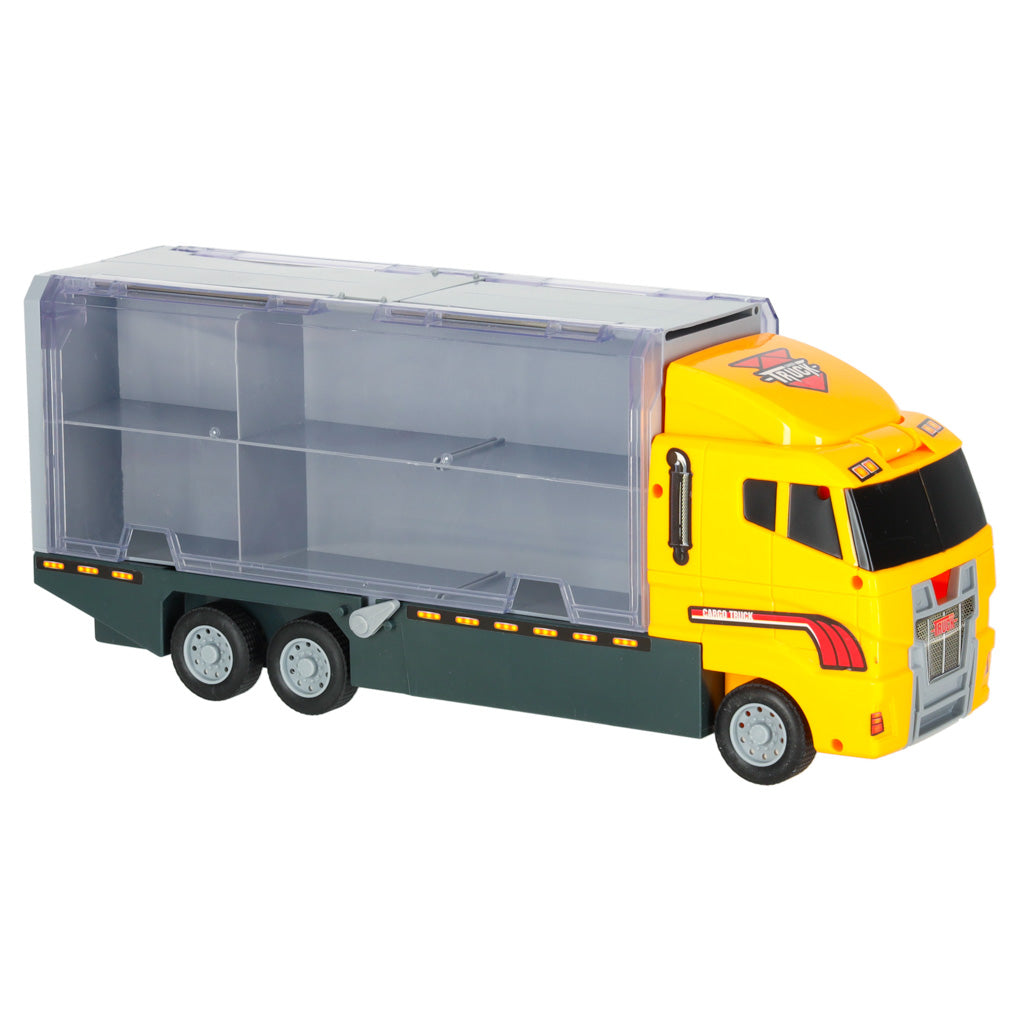 Autotransportieris ar 6 metāla celtniecības mašīnām | EcoToys