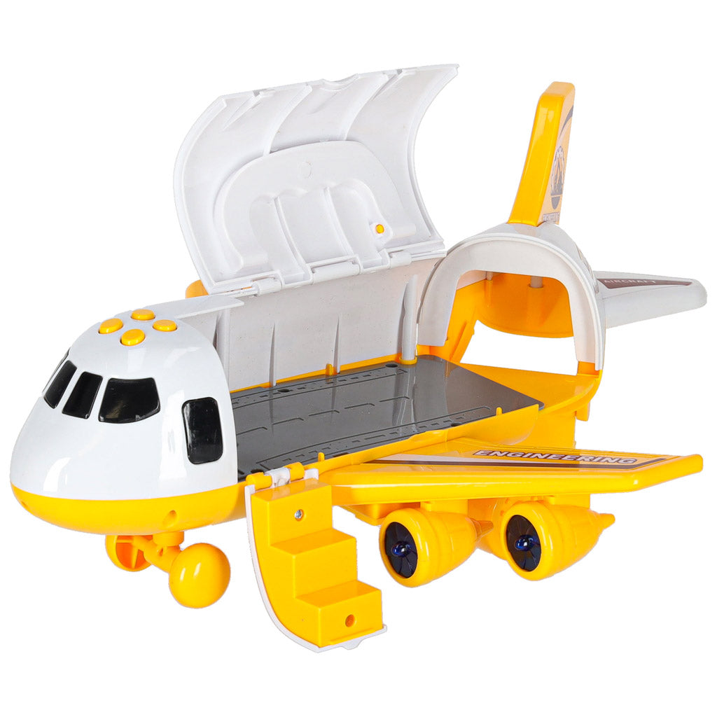 Transporta lidmašīna ar 3 celtniecības mašīnām, gaismām un skaņām | EcoToys