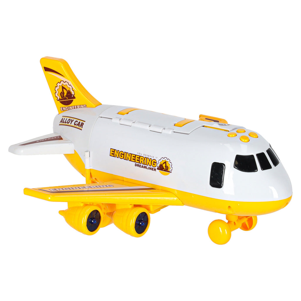 Transporta lidmašīna ar 3 celtniecības mašīnām, gaismām un skaņām | EcoToys