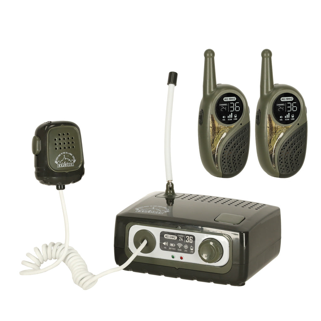 Walkie Talkie ratiņu komplekts ar PBX bērniem haki krāsā | EcoToys