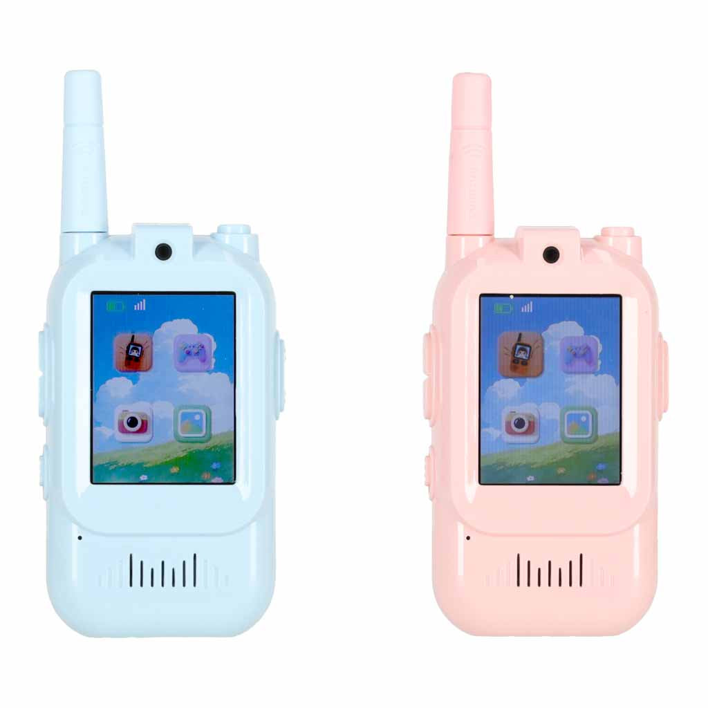 Bērnu rācijas ar kameru un video funkciju, zila-rozā | EcoToys