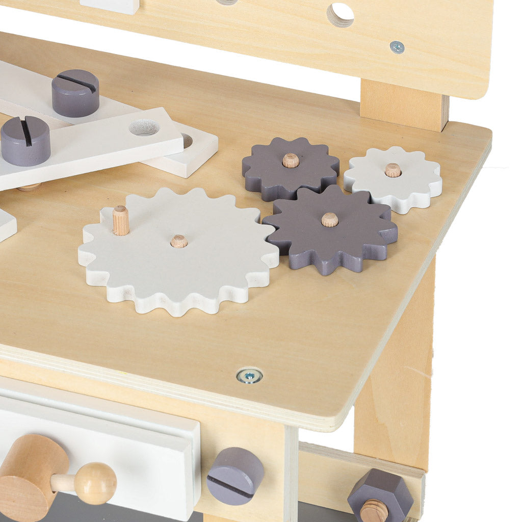 Koka bērnu darbnīca-galds ar instrumentiem un tāfeli | EcoToys