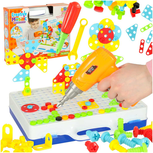 Konstruktors ar elektrisko skrūvgriezi koferī, 237 el. | EcoToys