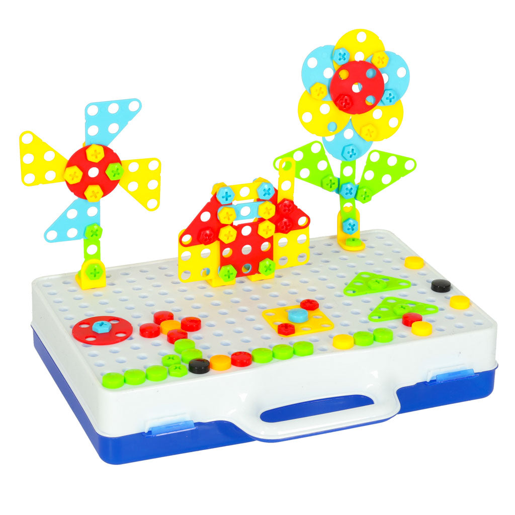 Konstruktors ar elektrisko skrūvgriezi koferī, 237 el. | EcoToys