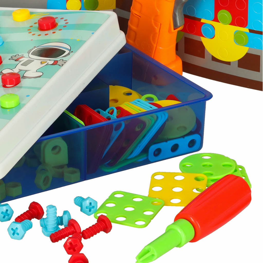 Konstruktors ar elektrisko skrūvgriezi koferī, 261 el. | EcoToys