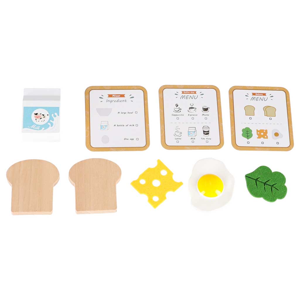 Koka virtuves tehnikas komplekts bērniem: tosteris, kafijas automāts, mikseris | EcoToys