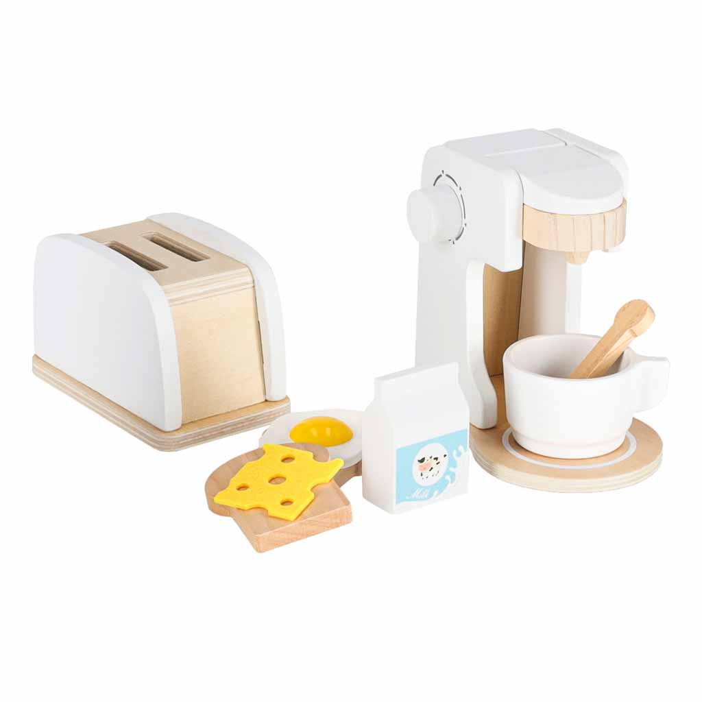 Koka virtuves tehnikas komplekts bērniem: tosteris, kafijas automāts, mikseris | EcoToys