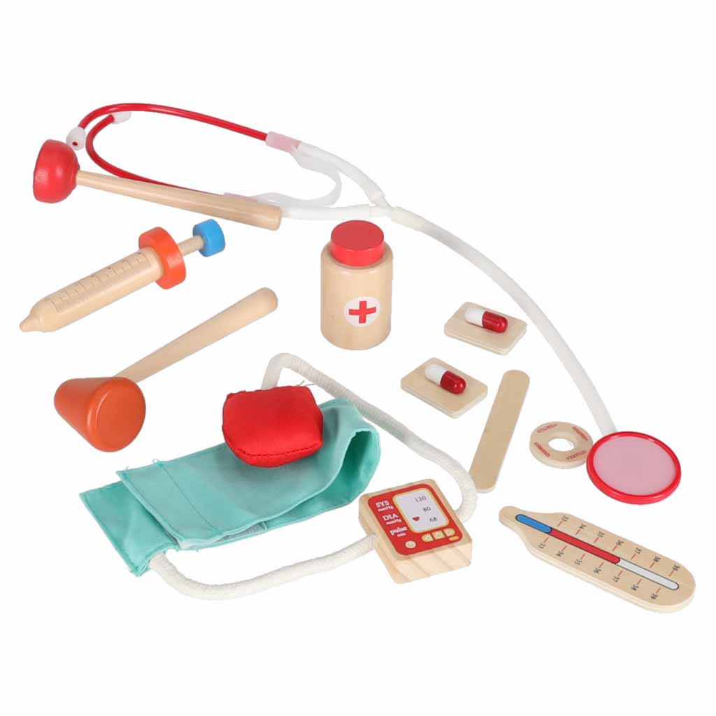 Koka ārsta komplekts bērniem – ārsta soma ar piederumiem | EcoToys