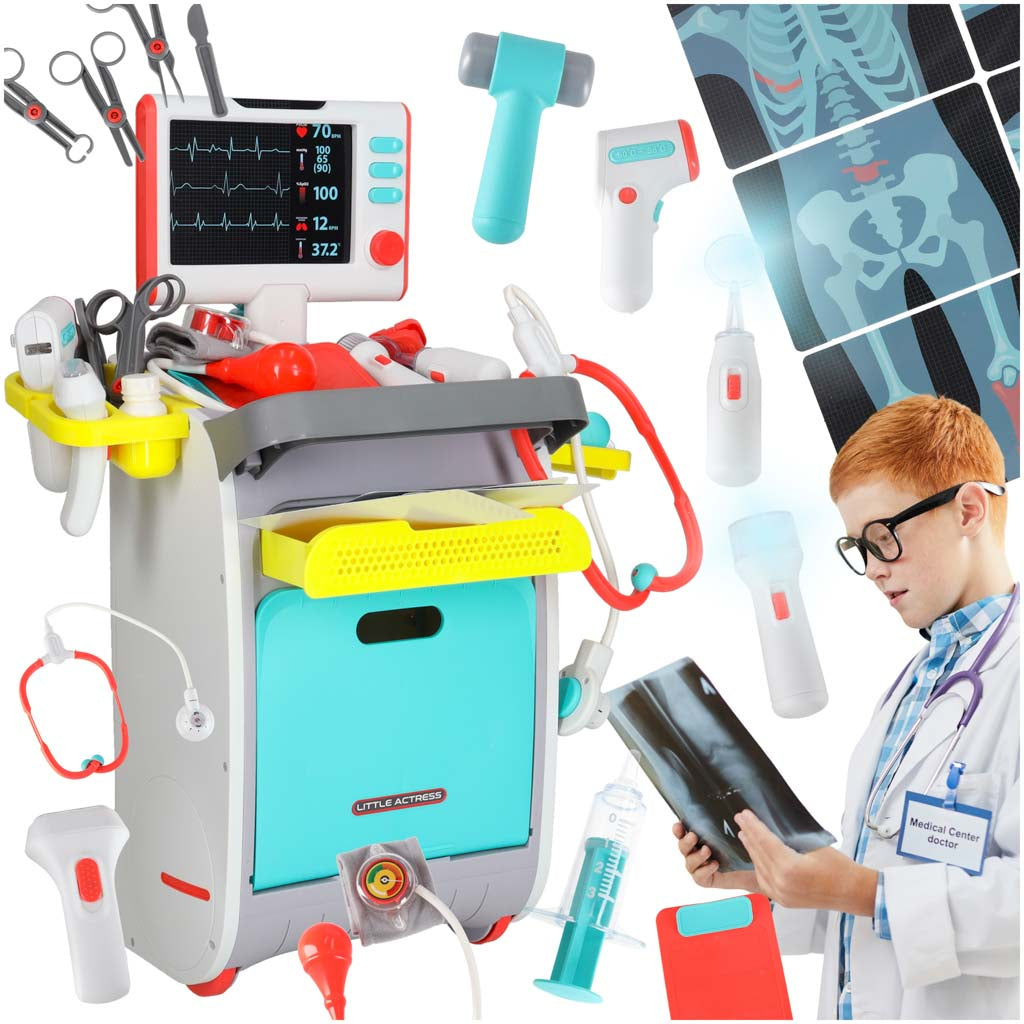 Ārsta stacija medicīniskais komplekts mazais ārsts 34 gab. | EcoToys