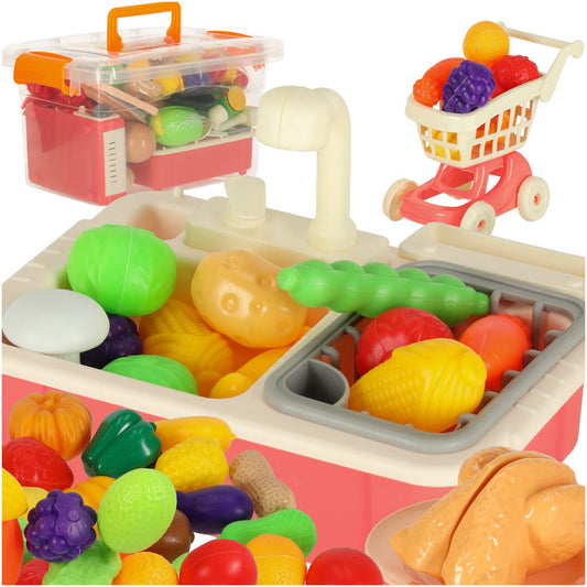 Virtuves izlietne dārzeņu augļu griezējs 54 el. | EcoToys