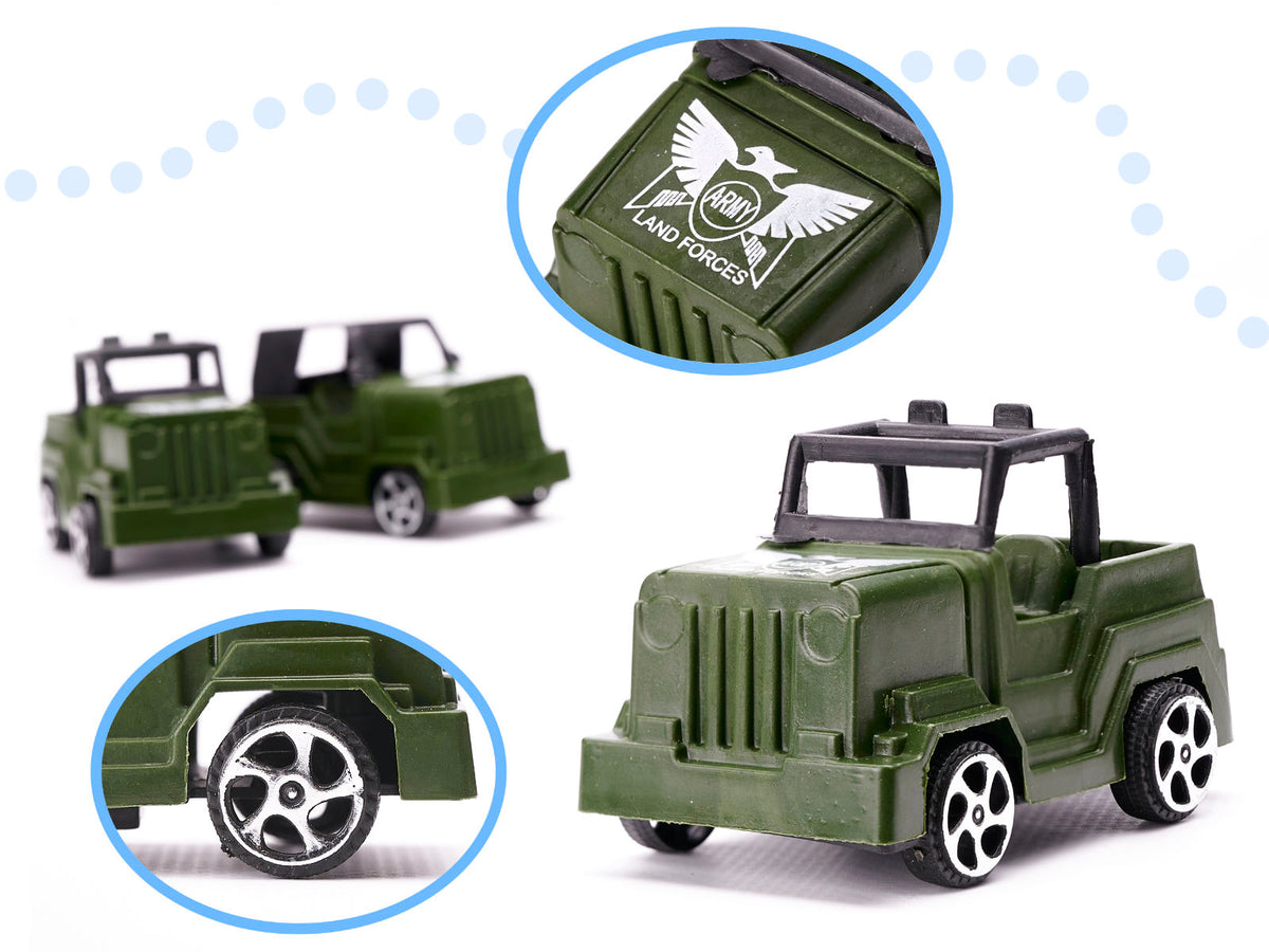 Kareivju figūriņu komplekts ar militāro bāzi, 307 el. | EcoToys