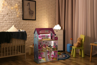 Koka leļļu māja PINK KIDS